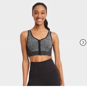 All In Motion Front Zip Sports Bra